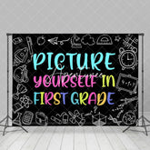 Aperturee - Colorful Picture Yourself In First Grade Backdrop